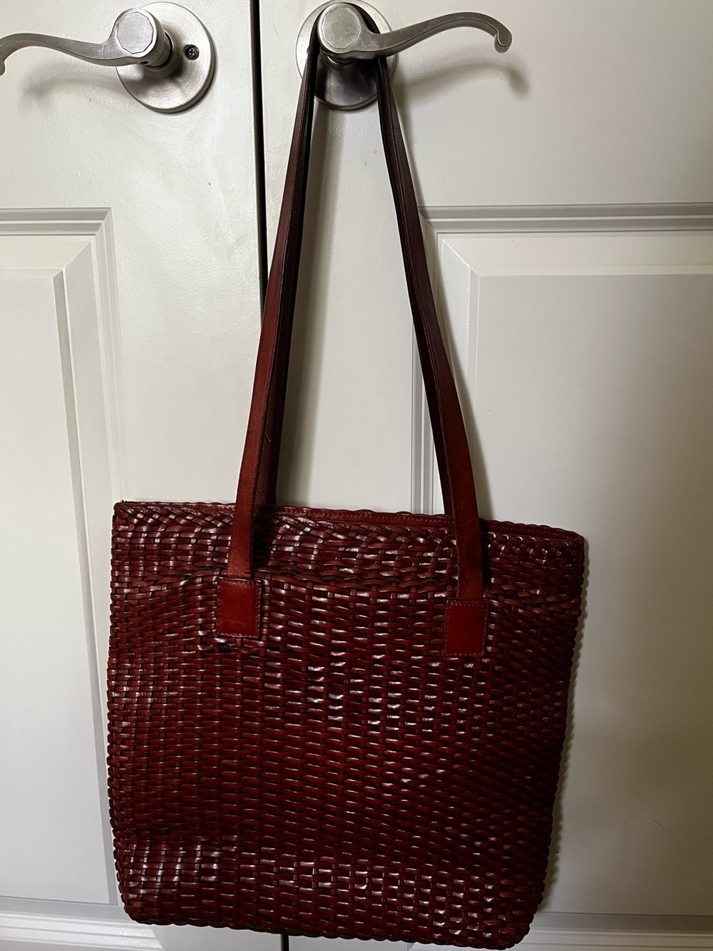 Cole Haan Woven Brown Leather Bag